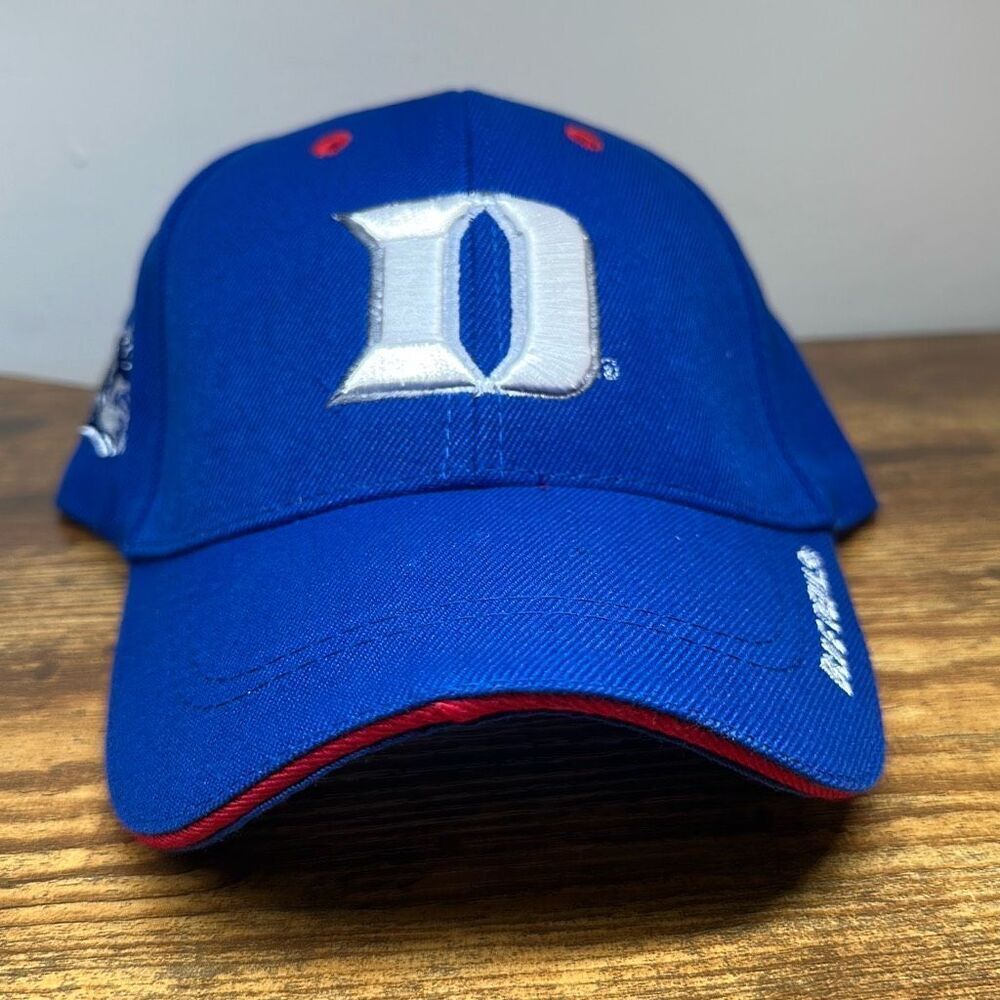 Duke Blue Devils Blue‎ Baseball Hat Adjustable Cap with Red Accents NEW